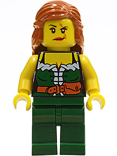 Pirate Female, Dark Green Legs, Scar over Left Eye – ПИРАТИ