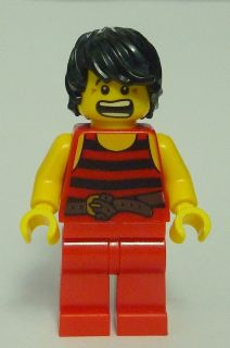 Pirate 7 - Black and Red Stripes, Red Legs, Scared, Brown Crow's Feet – ПИРАТИ