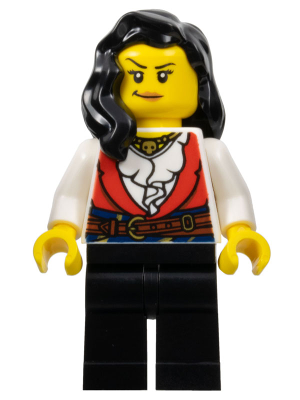 Pirate - Female, Black Legs, Red Vest over White Shirt, Black Hair – ПИРАТИ