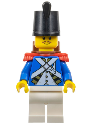 Imperial Soldier IV - Male, Black Shako Hat, Red Epaulettes, Reddish Brown Moustache, Backpack – ПИРАТИ