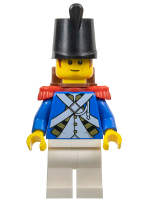 Imperial Soldier IV - Male, Reddish Brown Sideburns, Black Shako Hat, Red Epaulettes, Backpack – ПИРАТИ