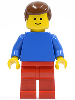 Plain Blue Torso with Blue Arms, Red Legs, Brown Male Hair – ГРАДСКИ