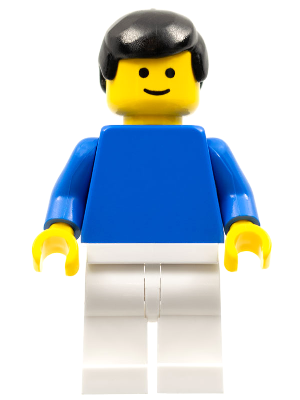 Plain Blue Torso with Blue Arms, White Legs, Black Male Hair – ГРАДСКИ