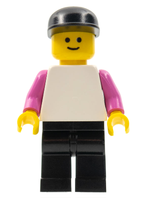 Plain White Torso with Dark Pink Arms, Black Legs, Black Cap – ГРАДСКИ