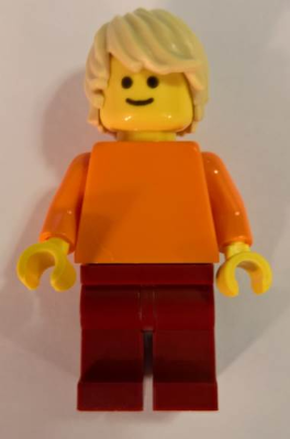 Plain Orange Torso with Orange Arms, Dark Red Legs, Tan Tousled Hair – ГРАДСКИ