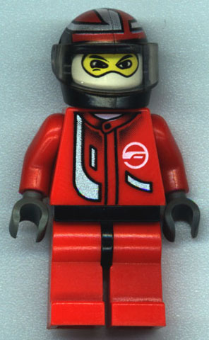 Racer Driver, Red with White Balaclava, Black Helmet with Red/Silver – СЪСТЕЗАТЕЛИ