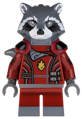 Rocket Raccoon - Dark Red Outfit, Dark Bluish Gray Head – СУПЕР ГЕРОИ