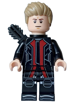 Hawkeye - Black and Dark Red Suit, Dark Tan Hair, Quiver, Silver Boot Tips – СУПЕР ГЕРОИ