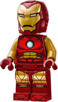 Iron Man - Dark Red and Gold Armor, Round Arc Reactor, Pearl Gold Arms, Helmet with Visor – СУПЕР ГЕРОИ