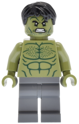 Hulk - Minifigure, Dark Bluish Gray Legs – СУПЕР ГЕРОИ