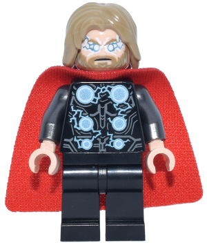 Thor - Spongy Cape with Single Hole, Black Legs, Dark Tan Tousled Hair – СУПЕР ГЕРОИ
