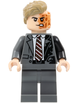 Two-Face - Dark Bluish Gray Suit, Dark Tan Hair – СУПЕР ГЕРОИ