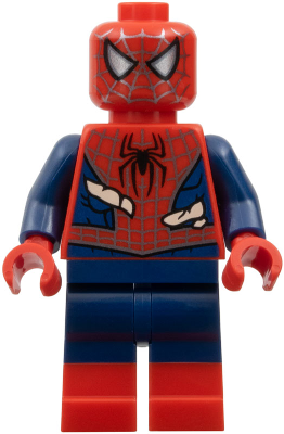 Spider-Man - Dark Blue Arms and Legs, Red Boots, Silver Webbing, Light Nougat Costume Tears – СУПЕР ГЕРОИ