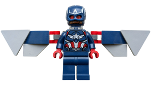 Captain America (Sam Wilson) - Dark Blue Suit, Dark Blue Plain Legs, Backpack and Wings – СУПЕР ГЕРОИ