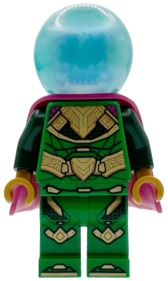 Mysterio - White Skull Head, Satin Trans-Light Blue Helmet, Rubber Cape – СУПЕР ГЕРОИ