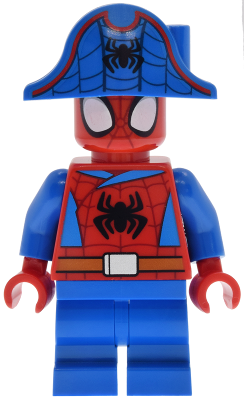 Spider-Man (Peter 'Spidey' Parker) - Medium Legs, Black Spider Logo, Dark Orange Belt, Pirate Hat – СУПЕР ГЕРОИ