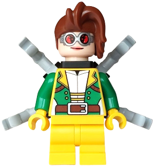 Doc Ock - Female, Medium Legs, Green Open Jacket, Round Goggles, Light Bluish Gray Arms – СУПЕР ГЕРОИ