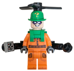 The Riddler - Orange Prison Jumpsuit, Side Pockets, Helicopter Backpack – СУПЕР ГЕРОИ
