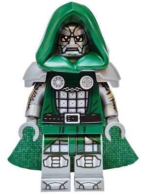 Dr. Doom - Dark Green Hood and Cape, Flat Silver Printed Arms and Legs – СУПЕР ГЕРОИ