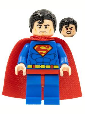 Superman - Blue Suit, Dual Sided Head with Red Eyes on Reverse, Spongy Soft Knit Cape – СУПЕР ГЕРОИ