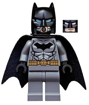 Batman - Dark Bluish Gray Suit, Gold Belt, Black Hands, Spongy Cape, Scuba Mask Head – СУПЕР ГЕРОИ
