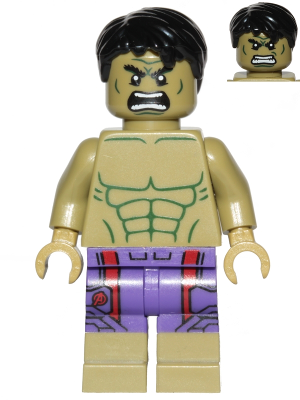 Hulk - Minifigure, Dark Purple Pants with Avengers Logo – СУПЕР ГЕРОИ