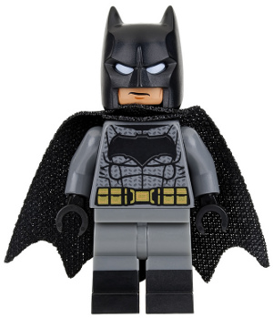 Batman - Dark Bluish Gray Suit, Gold Belt, Black Hands, Spongy Cape, Large Bat Logo – СУПЕР ГЕРОИ