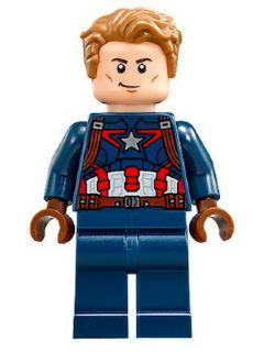 Captain America - Dark Blue Suit, Reddish Brown Hands, Hair, Dark Brown Eyebrows – СУПЕР ГЕРОИ