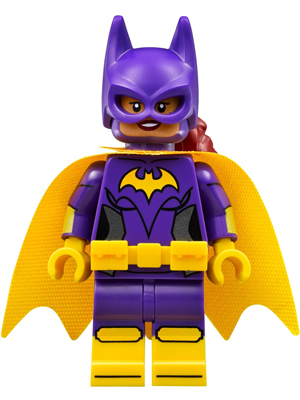 Batgirl (Medium Nougat) - Minifigure, Yellow Cape, Open Mouth Smile / Concerned – СУПЕР ГЕРОИ