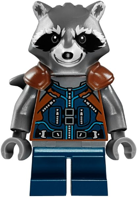 Rocket Raccoon - Dark Blue and Reddish Brown Outfit, Dark Bluish Gray Head – СУПЕР ГЕРОИ