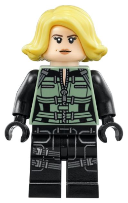 Black Widow - Black Jumpsuit, Bright Light Yellow Short Hair, Printed Legs – СУПЕР ГЕРОИ