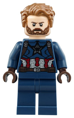 Captain America - Dark Blue Suit, Dark Brown Hands, Hair – СУПЕР ГЕРОИ