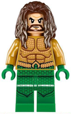 Aquaman - Dark Brown Long Hair, Green Legs – СУПЕР ГЕРОИ
