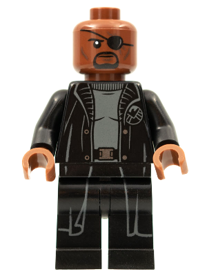 Nick Fury - Gray Sweater and Black Trench Coat, No Shirt Tail – СУПЕР ГЕРОИ