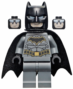 Batman - Dark Bluish Gray Suit with Gold Outline Belt and Crest, Mask and Cape (Type 3 Cowl, Spongy Cape) – СУПЕР ГЕРОИ