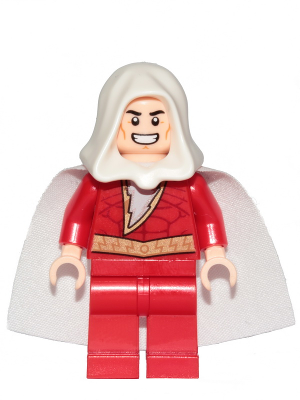 Shazam - White Hood, Shiny Starched Cape – СУПЕР ГЕРОИ