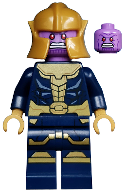 Thanos - Dark Blue Legs Printed, Dark Blue Arms, Pearl Gold Helmet – СУПЕР ГЕРОИ
