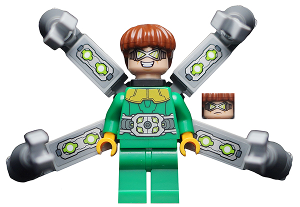 Dr. Octopus (Otto Octavius) / Doc Ock - Green Outfit, Long Mechanical Arms with Stickers – СУПЕР ГЕРОИ