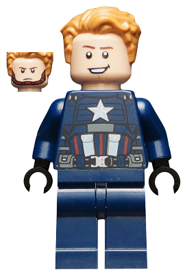 Captain America - Dark Blue Suit, Black Hands, Hair – СУПЕР ГЕРОИ
