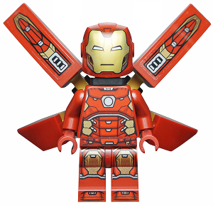 Iron Man - Silver Hexagon on Chest, Wings with Stickers – СУПЕР ГЕРОИ