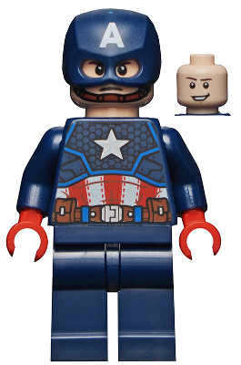 Captain America - Dark Blue Suit, Red Hands, Helmet – СУПЕР ГЕРОИ