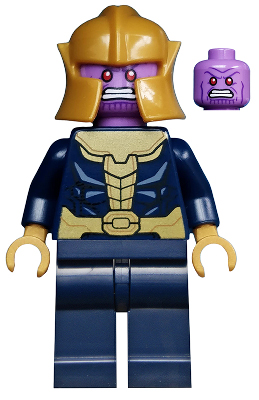 Thanos - Dark Blue Legs Plain, Dark Blue Arms, Pearl Gold Helmet – СУПЕР ГЕРОИ