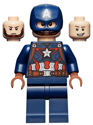 Captain America - Dark Blue Suit, Reddish Brown Hands, Helmet – СУПЕР ГЕРОИ