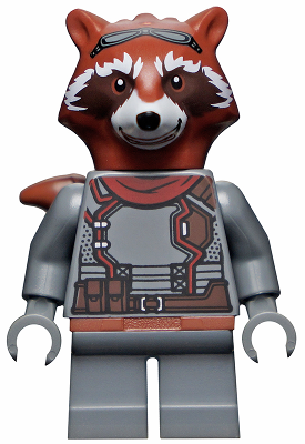 Rocket Raccoon - Dark Bluish Gray Outfit, Reddish Brown Head – СУПЕР ГЕРОИ