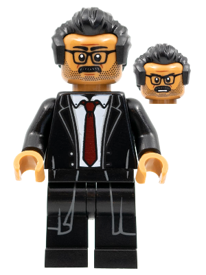Lt. James Gordon, Black Hair, Black Suit, Dark Red Tie – СУПЕР ГЕРОИ