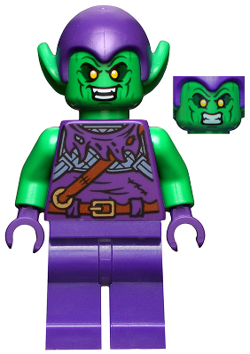 Green Goblin - Bright Green Skin, Dark Purple Outfit, Small Yellow Eyes, Plain Legs – СУПЕР ГЕРОИ