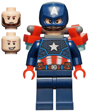 Captain America - Dark Blue Suit, Red Hands, Helmet, Jet Pack – СУПЕР ГЕРОИ