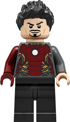 Tony Stark - Dark Bluish Gray Iron Man Suit with Dark Red Right Arm – СУПЕР ГЕРОИ