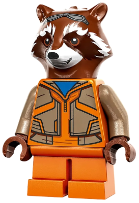 Rocket Raccoon - Orange and Dark Tan Outfit, Reddish Brown Head – СУПЕР ГЕРОИ
