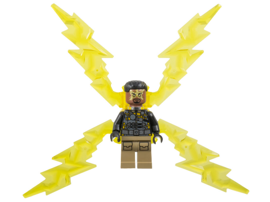 Electro - Black and Dark Tan Outfit, Medium Brown Head, Electricity Wings – СУПЕР ГЕРОИ